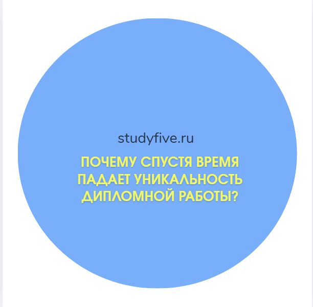 Почему спустя время падает уникальность дипломной работы?