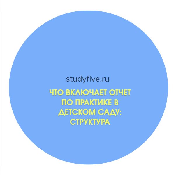 Что включает отчет по практике в детском саду: структура