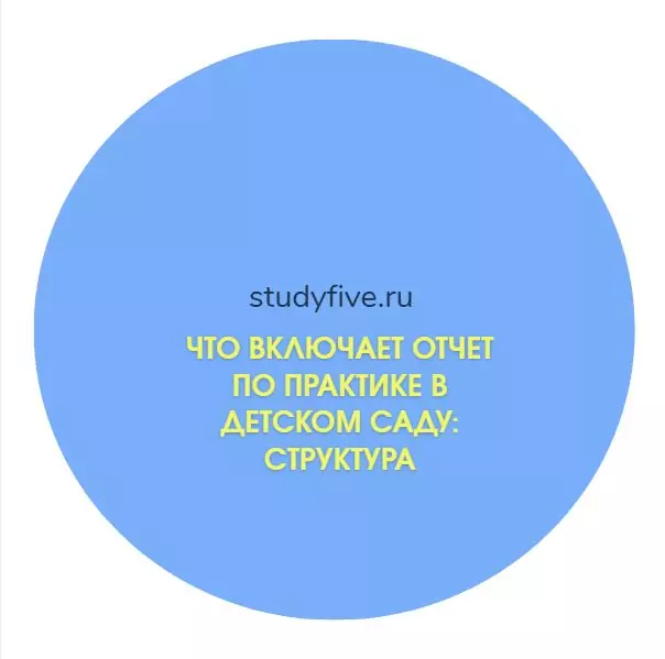 Что включает отчет по практике в детском саду: структура