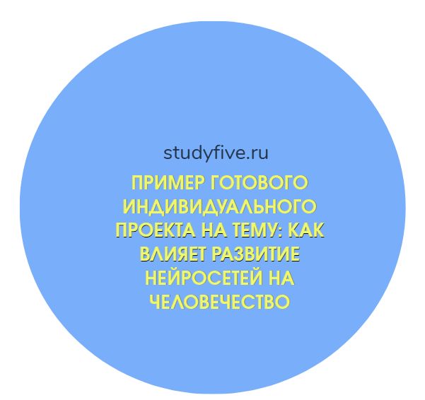 Пример готового индивидуального проекта на тему: Как влияет развитие нейросетей на человечество