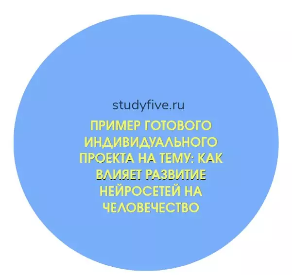Пример готового индивидуального проекта на тему: Как влияет развитие нейросетей на человечество