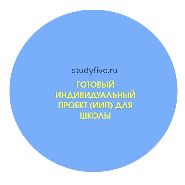 Готовый индивидуальный проект (ИИП) для школы