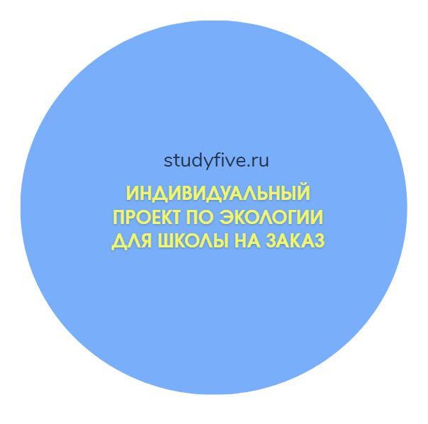Индивидуальный проект по экологии для школы на заказ