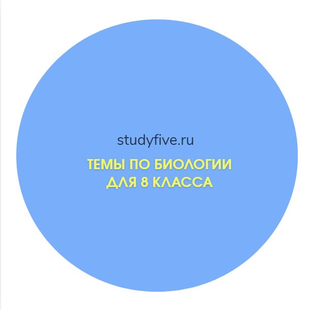 Темы проектов по биологии для 8 класса