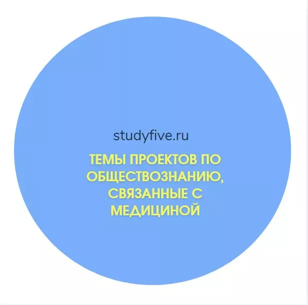 Темы проектов по обществознанию, связанные с медициной