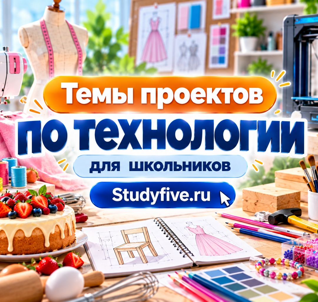 Темы проектов по технологии для 5–11 классов проекта.